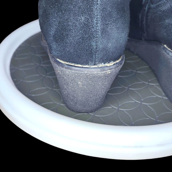 KHOMBU Pisa Waterproof Suede Wedge Boots Black- 7 - Picture 7 of 11